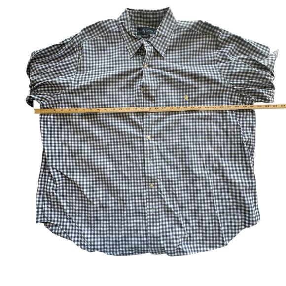 Ralph Lauren Polo Navy Yellow Pony logo 100% cotton button down dress shirt‎ 2XB - Picture 3 of 7